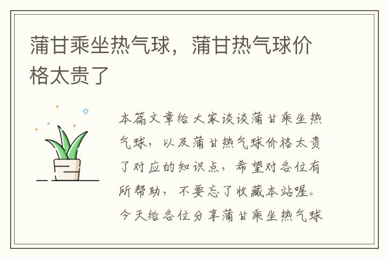 蒲甘乘坐热气球,蒲甘热气球价格太贵了